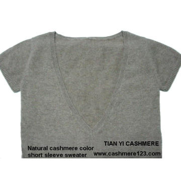 Cashmere Color Natural Sweater BV Short Sleeve